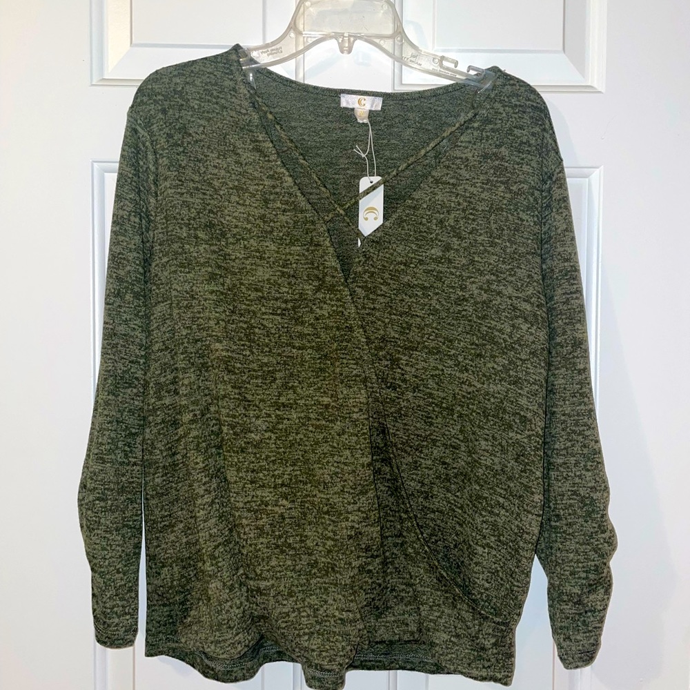 NWT charming Charlie green Strappy wrap top